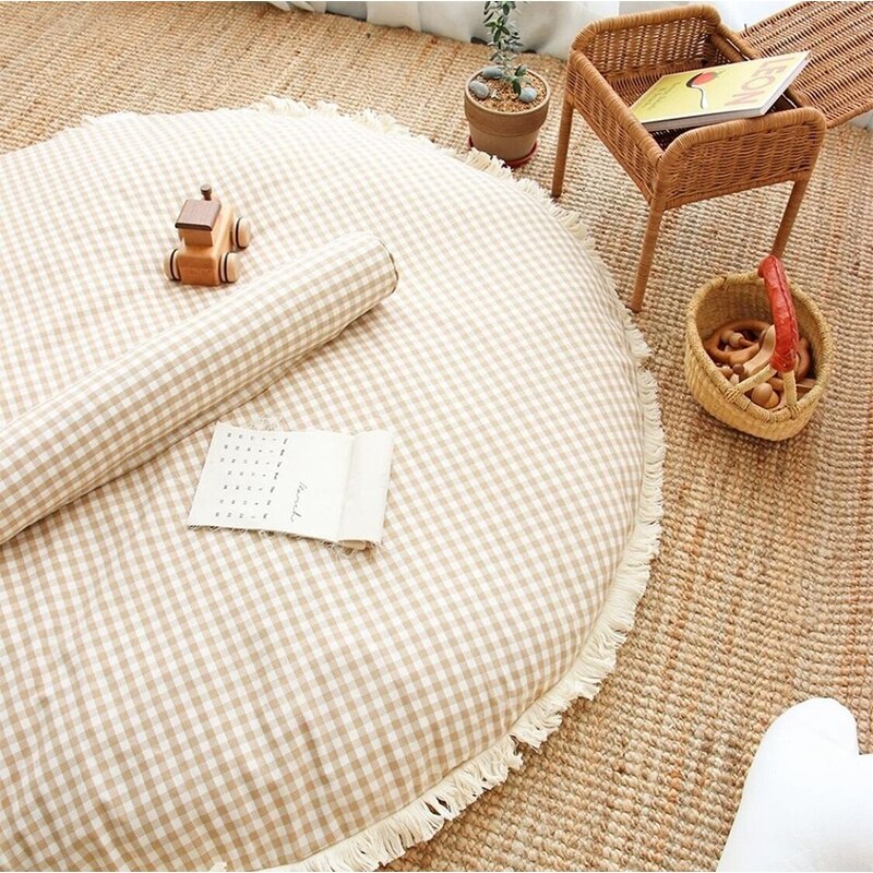 Baby Round Hair Ball Climbing Mat Soft Sleeping Mat Climbing Carpet Baby Play Mat Newborn Baby Crawling Blanket Round Carpet - Provence Home Living Store