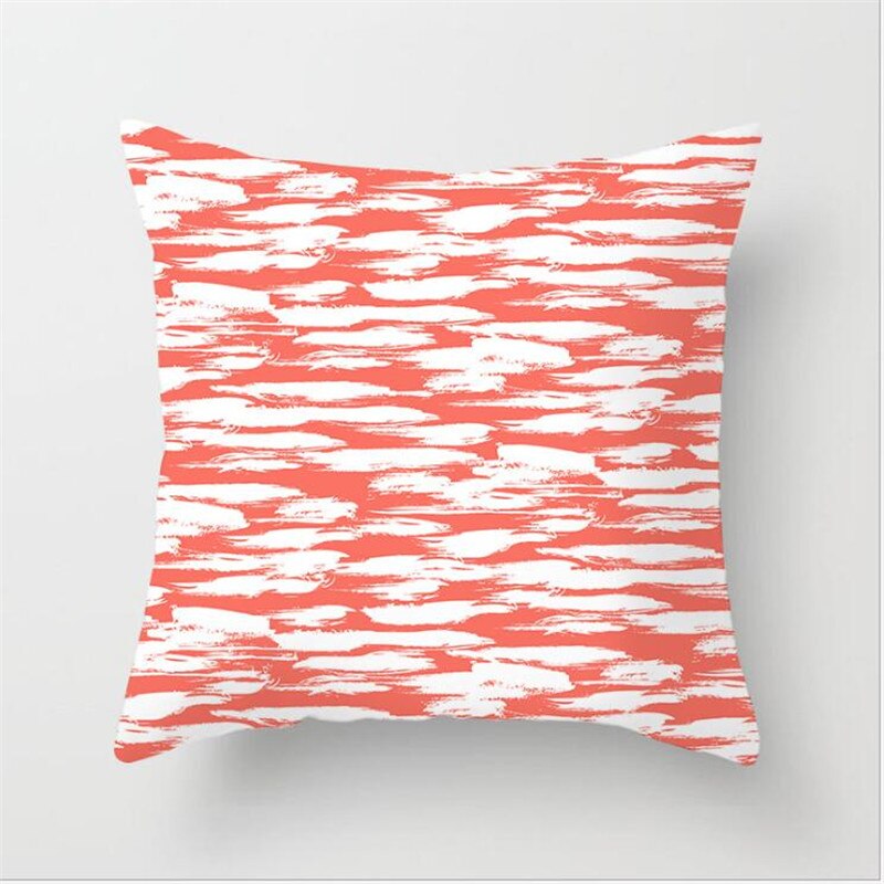 1pcs Coral Orange Cushion Cover Starfish Geometric Decorative Pillow Case Polyester Office Car Sofa Throw Pillowcases Home Decor - Provence Home Living Store