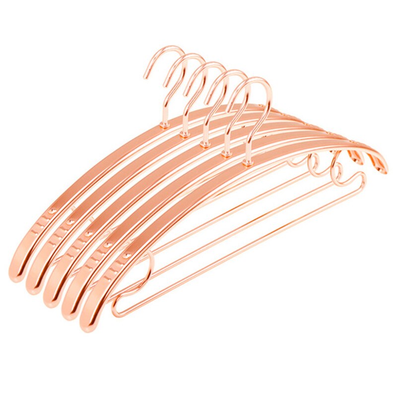 5pcs Widen Metal Coat Hangers Gold Aluminum Alloy Household Space Saver Non-slip Clothes Hanger Sweater Pants Shirt Drying Rack - Provence Home Living Store