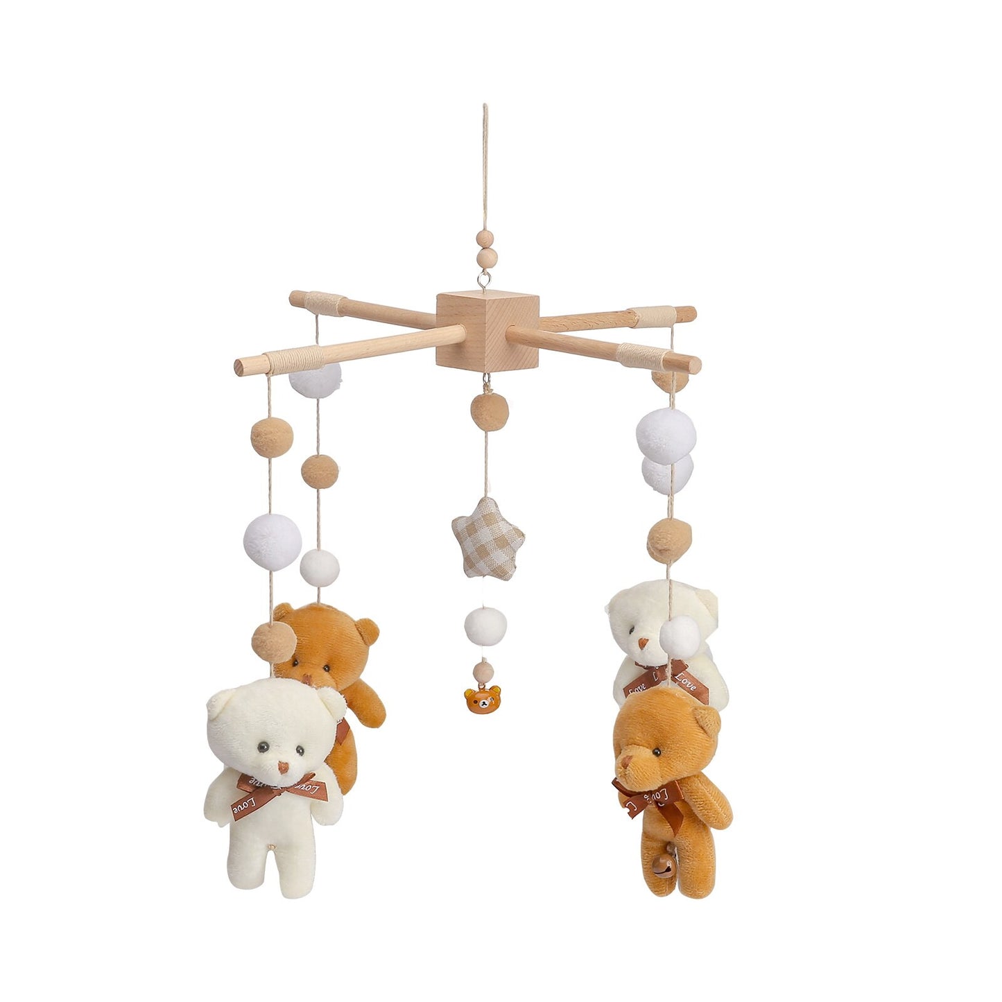 Cartoon Animals Baby Crib Mobiles Rattles Bed Bell Musical Box 0-12 Months Carousel Crib Holder Music Educational Handmade Toys - Provence Home Living Store