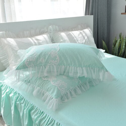 New Princess Lace ruffle pillowcase christmas pillow case decorative home textile bed pillow cases accessories 100% Cotton cloth - Provence Home Living Store