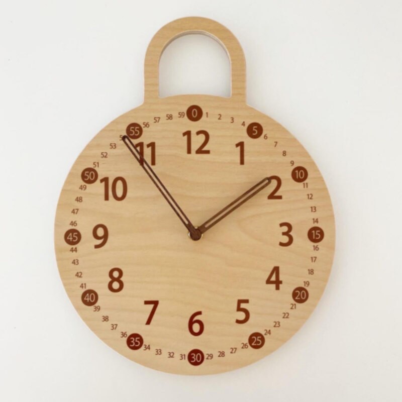 INS Nordic Wooden Wall Clock Hanging Ornaments Wood Table Digital Mute Clocks Furnitures Homestay Bedroom Home Decor Photo Props - Provence Home Living Store