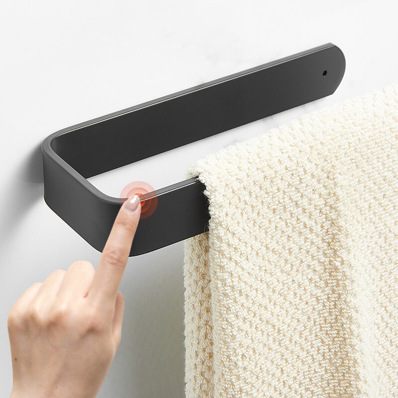 Toilet Roll Paper Holder Black  Bathroom Tissue Rack Wall Mounted Kitchen Paper Holder Towel Rack Towel holder Storage shelf - Provence Home Living Store