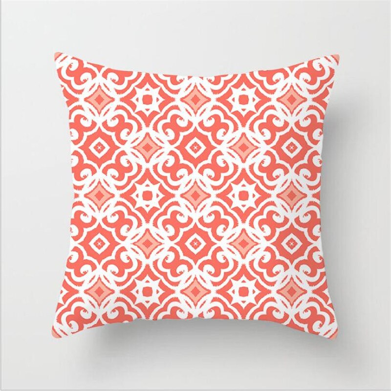 1pcs Coral Orange Cushion Cover Starfish Geometric Decorative Pillow Case Polyester Office Car Sofa Throw Pillowcases Home Decor - Provence Home Living Store