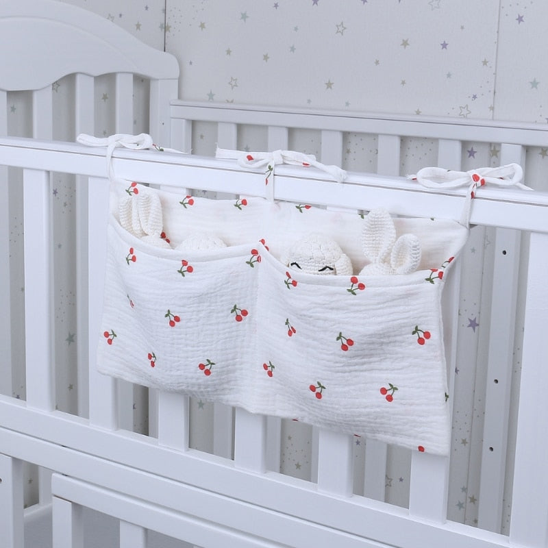 1pc Portable Baby Crib Storage Bag Multifunctional Newborn Bed Headboard Organizer For Kids Baby Bedding Diaper Bag - Provence Home Living Store