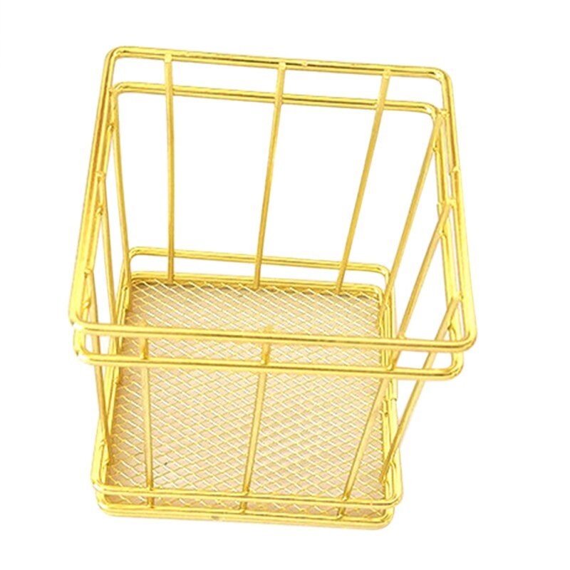 Nordic Metal Storage Basket Desktop Office Sundries Finishing Organizer Iron Table Debris Dressing Cosmetics Box Home Decoration - Provence Home Living Store