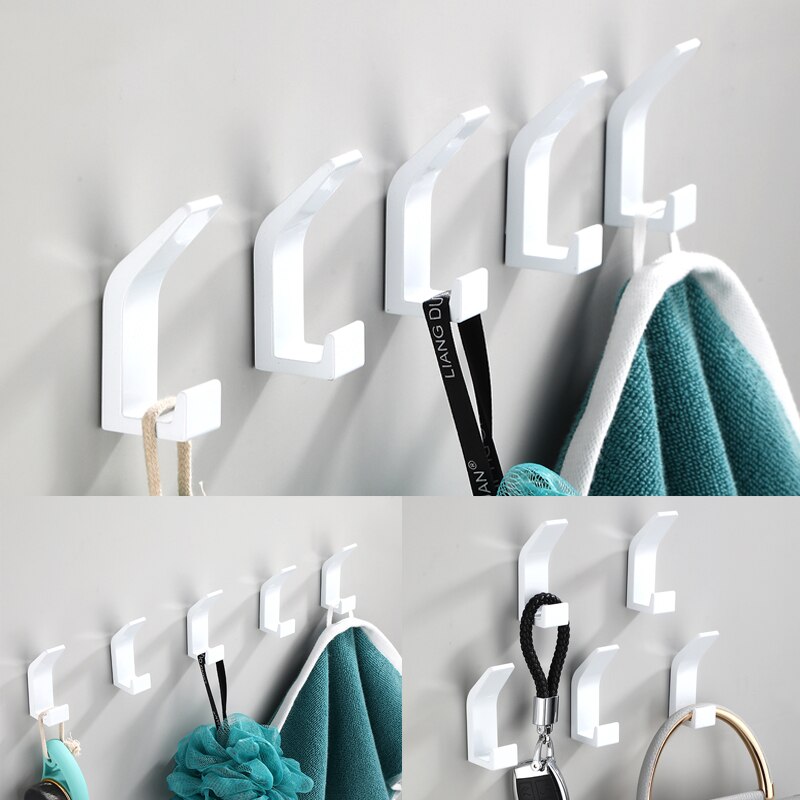 Self-adhesive clothes bag hanger hook kitchen storage towel hook for bathroom bath accessories modern wall hanger hook door hook - Provence Home Living Store