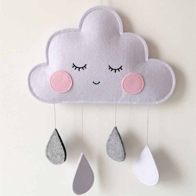 Ins Felt Cloud Raindrop Pendant Wall Hanging Ornaments Nordic Style  Kids Room Decorations Baby Tent Nursery Decor Photo Props - Provence Home Living Store