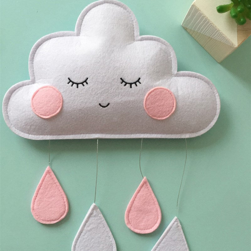 Ins Felt Cloud Raindrop Pendant Wall Hanging Ornaments Nordic Style  Kids Room Decorations Baby Tent Nursery Decor Photo Props - Provence Home Living Store