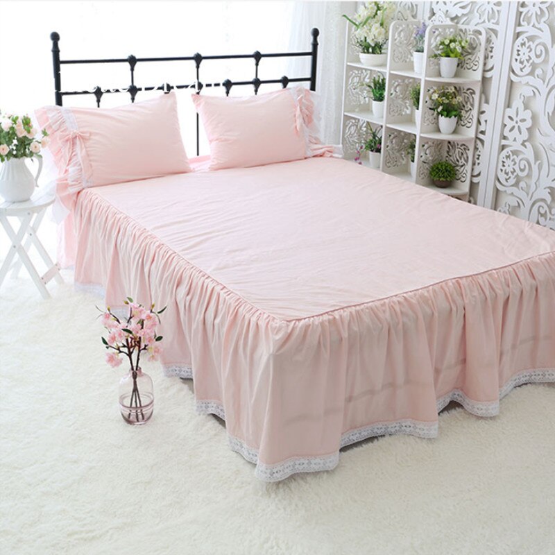 Super sweet bedding set king size elegant bows design kids bedding set princess duvet cover romantic bed skirt bed sheet custom - Provence Home Living Store