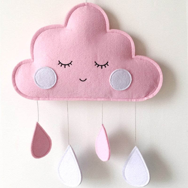 Ins Felt Cloud Raindrop Pendant Wall Hanging Ornaments Nordic Style  Kids Room Decorations Baby Tent Nursery Decor Photo Props - Provence Home Living Store