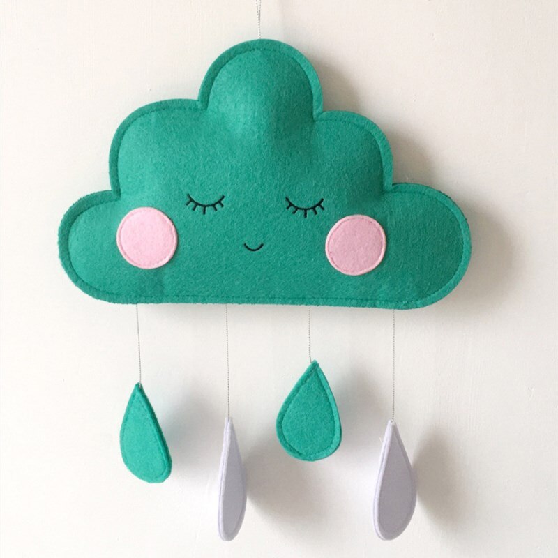 Ins Felt Cloud Raindrop Pendant Wall Hanging Ornaments Nordic Style  Kids Room Decorations Baby Tent Nursery Decor Photo Props - Provence Home Living Store