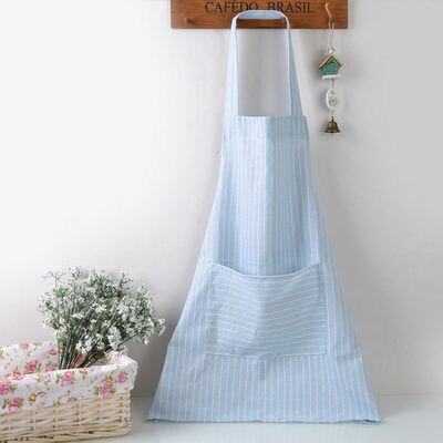 Brief classic strip aprons for women work helper apron kitchen clean apron quality line cotton cooking aprons big pocket sale - Provence Home Living Store