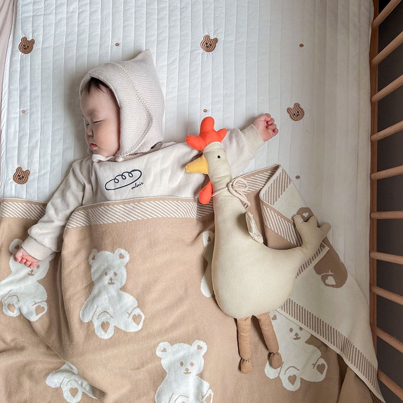 INS Stuffed White Goose、Rooster、Giraffe Toy For Baby Kid Animal Baby Accompanying Doll Comfort Toy Children Gift Room Decoration - Provence Home Living Store