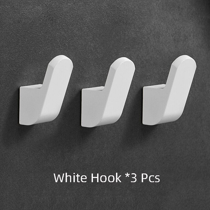 Aluminium Alloy Clothes Bag Hanger Kitchen Storage Hooks Towel hook for Bathroom Bath Accessories Modern Wall Hanger Door Hook - Provence Home Living Store