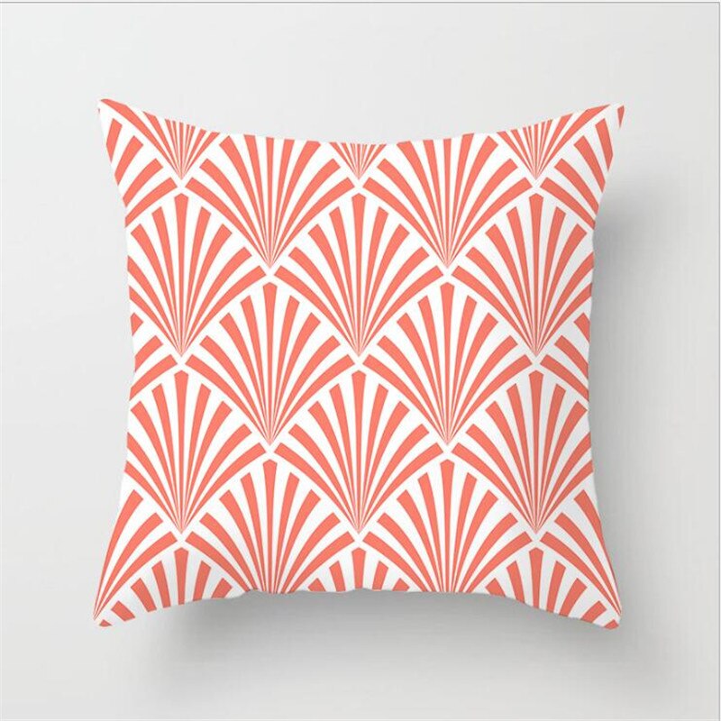 1pcs Coral Orange Cushion Cover Starfish Geometric Decorative Pillow Case Polyester Office Car Sofa Throw Pillowcases Home Decor - Provence Home Living Store