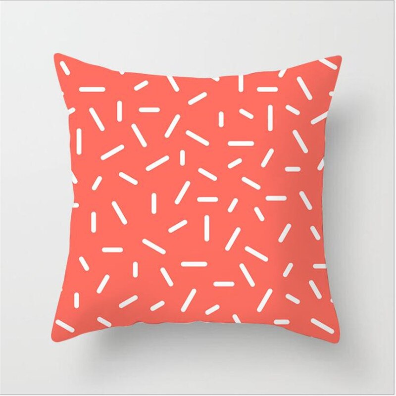 1pcs Coral Orange Cushion Cover Starfish Geometric Decorative Pillow Case Polyester Office Car Sofa Throw Pillowcases Home Decor - Provence Home Living Store