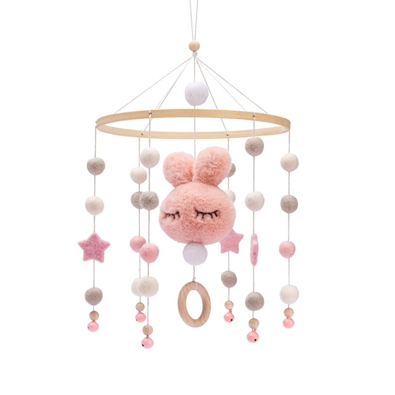 1pc Baby Bed Bell Mobiles Rattles Toys Cute Rabbit  Stroller Toys Baby Hangable Many Shapes Rotating Bell Gifts for 0-12 Month - Provence Home Living Store