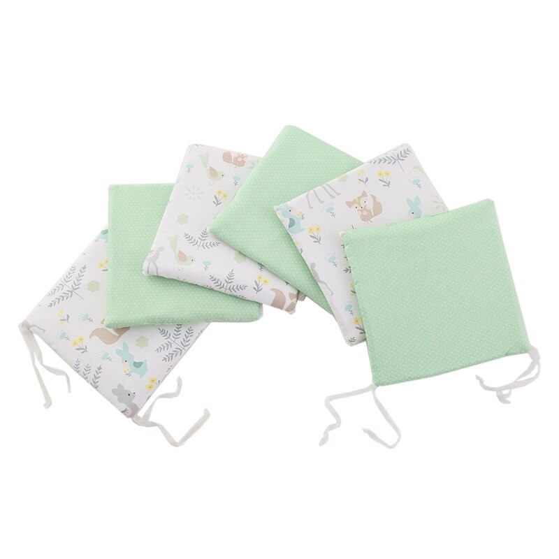 6 Pcs/set Cartoon Baby Crib Bumpers Newborn Bed Bumper Cot Soft Cotton Protector Pillows Infant Cushion Mat for Nursery Bedding - Provence Home Living Store