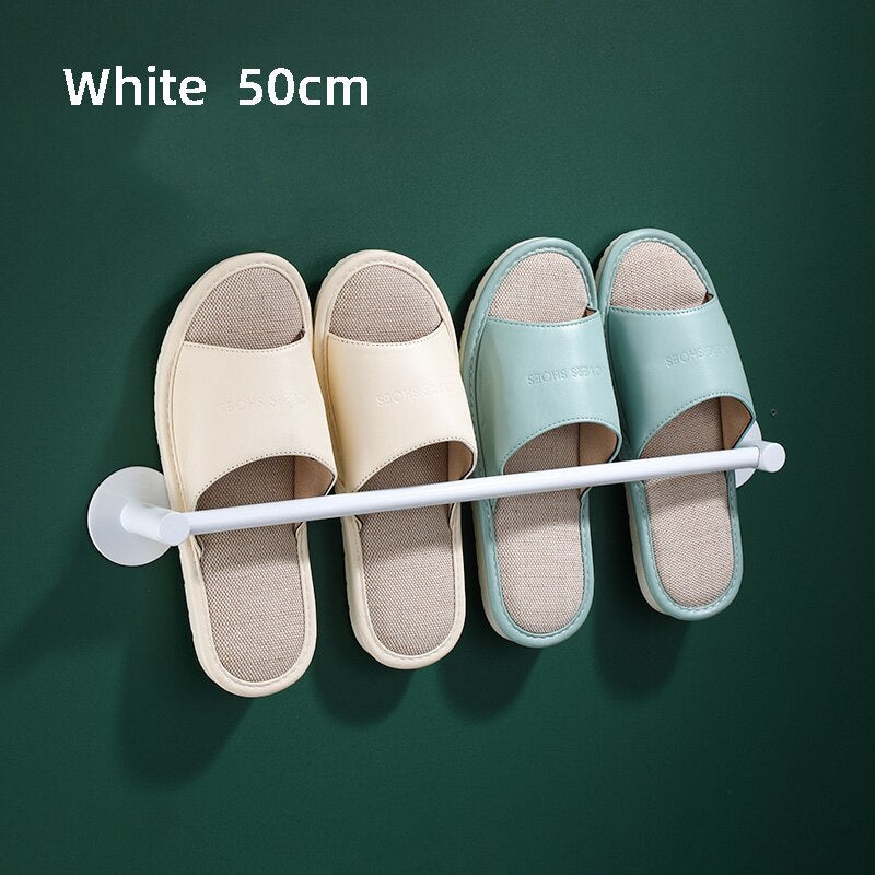 Slipper Rack Towel Hanger Wall-Mounted Shoes Storage Rack Punch Free Aluminium Alloy Slippers Holder - Provence Home Living Store