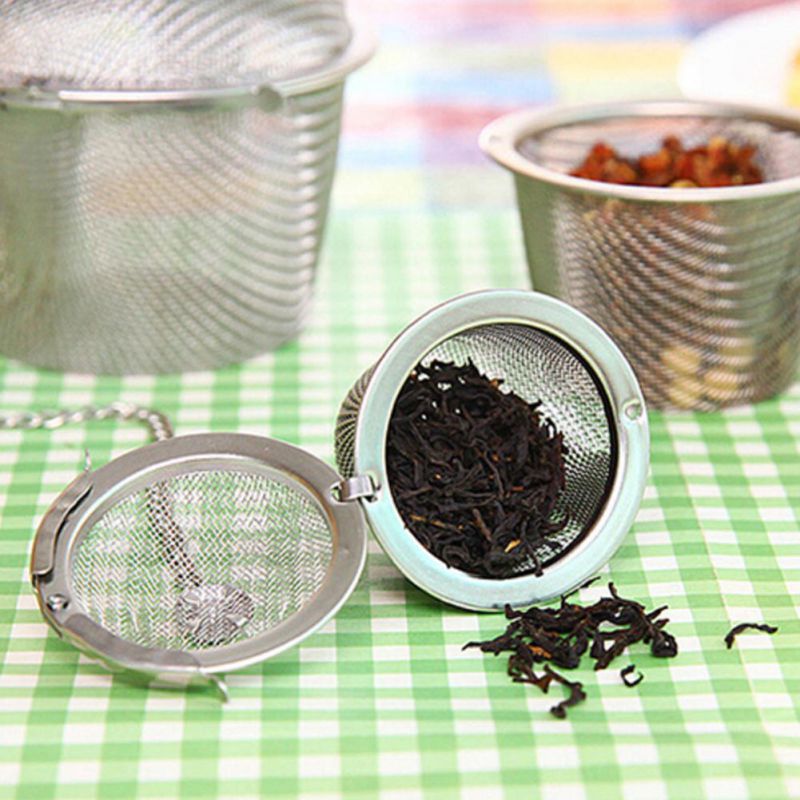 Stainless Steel Tea Infuser Sphere Locking Spice Tea Ball Strainer Mesh Infuser Tea Filter Strainers With Chains Kitchen Gadgets - Provence Home Living Store