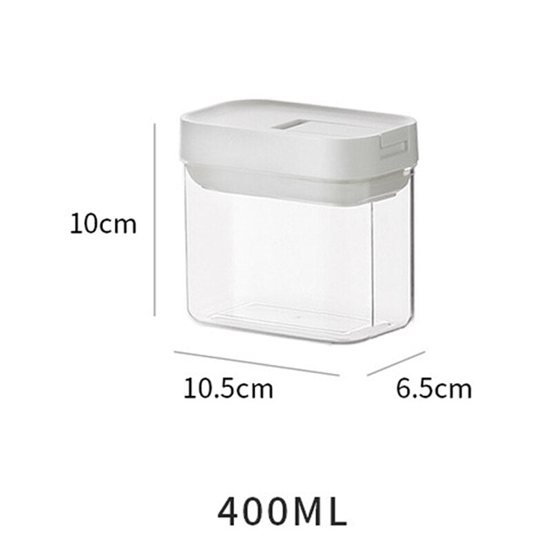 Plastic Food Container Sealing Storage Canister with Lid Cereal Seasoning Jar Keep Fresh Sealed Flour Tank Kitchen Storage Can - Provence Home Living Store