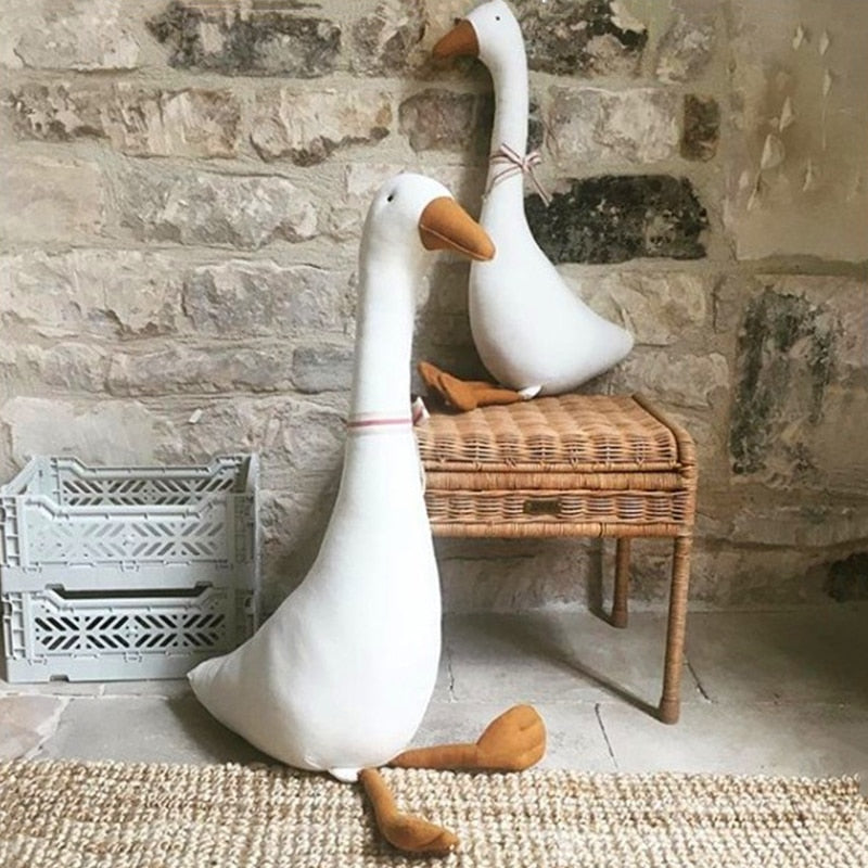 INS Stuffed White Goose、Rooster、Giraffe Toy For Baby Kid Animal Baby Accompanying Doll Comfort Toy Children Gift Room Decoration - Provence Home Living Store