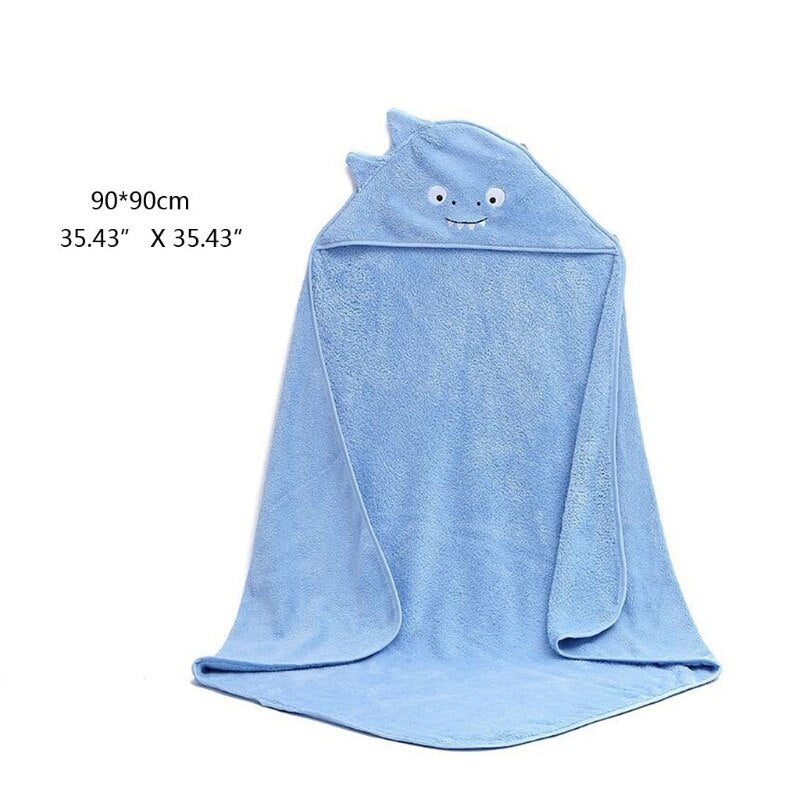 Baby Poncho Bath Towel Velvet Fleece Hood Infant Towels Blanket Newborn Towel XXFE - Provence Home Living Store