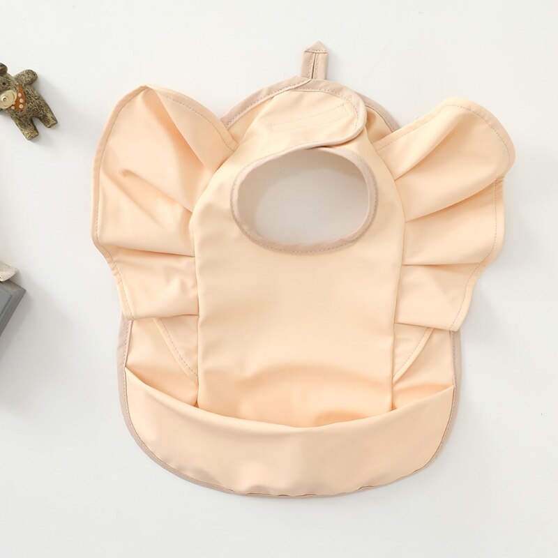 New Cartoon Bear Baby Bibs Waterproof Washable Newborn Boys Girls Feeding Apron Sleeveless Wings Art Smock for 0-3T Baby Stuff - Provence Home Living Store