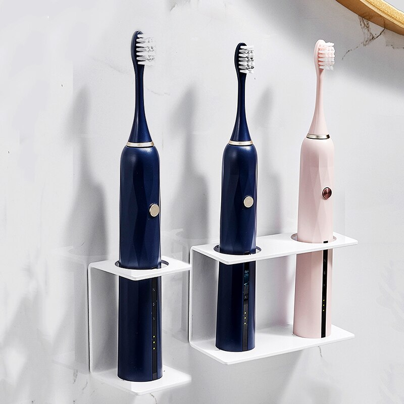 Wall Mounted Electric Toothbrush Holder Black Toothpaste Holder For Bathroom Shelf White Storage Rack For Home Drop Shipping - Provence Home Living Store