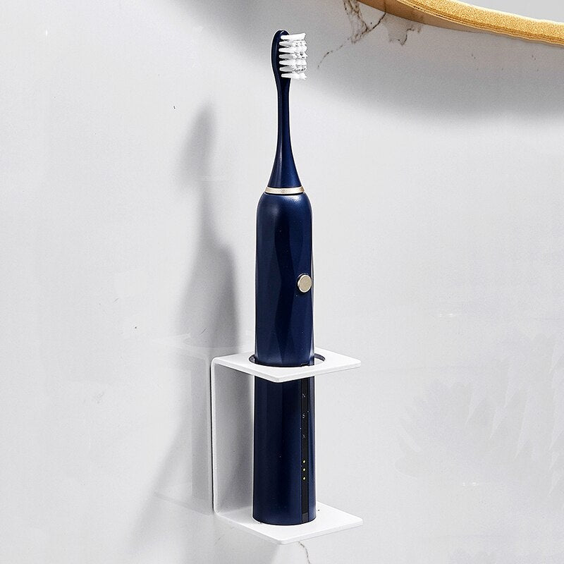 Wall Mounted Electric Toothbrush Holder Black Toothpaste Holder For Bathroom Shelf White Storage Rack For Home Drop Shipping - Provence Home Living Store