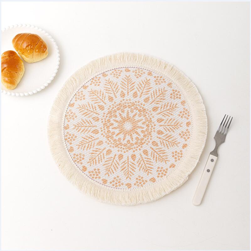 Bohemian Mandala Cotton Rope Woven Placemats Macrame Tassels Table Mats Insulation Pads Coffee Cup Coaster Farmhouse Decor Props - Provence Home Living Store