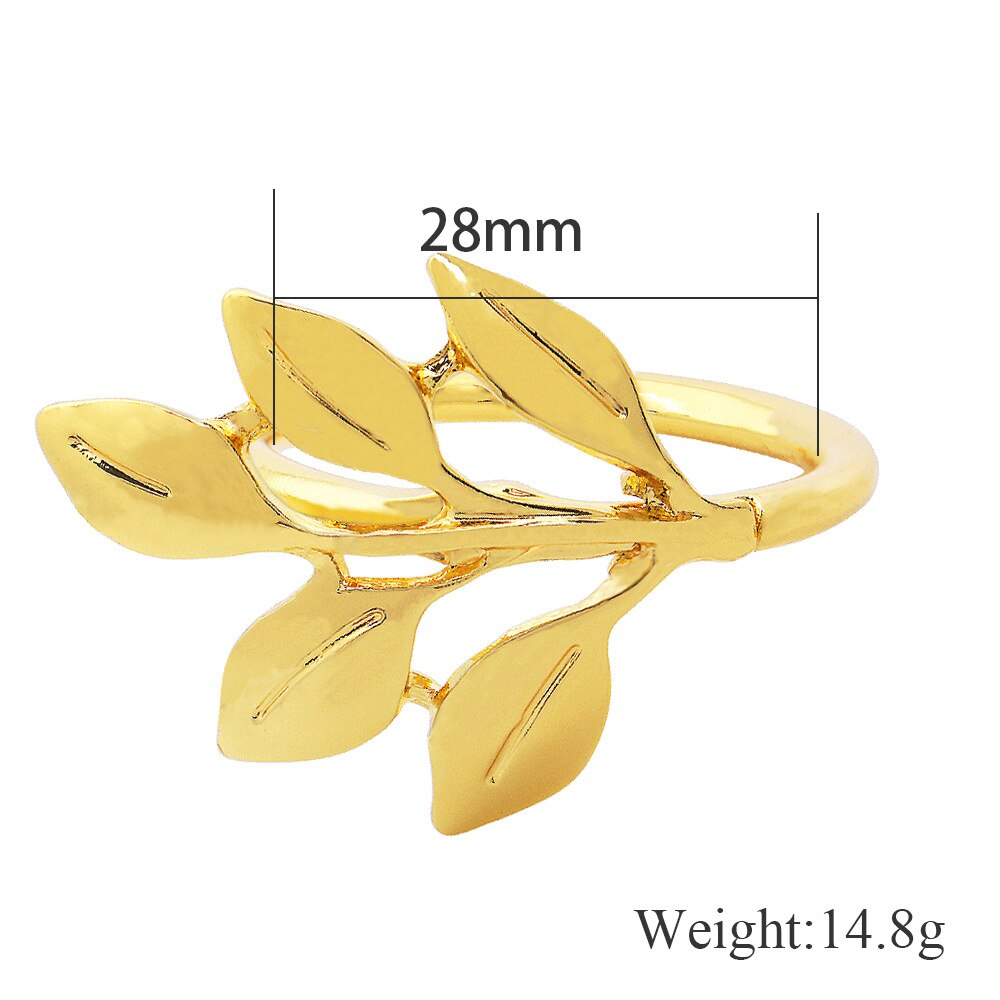 6 Pieces Alloy Leaf Napkin Buckles,European Hotel Supplies Napkin Rings,Holiday Wedding Party Everyday Dinning Napkin Holder - Provence Home Living Store