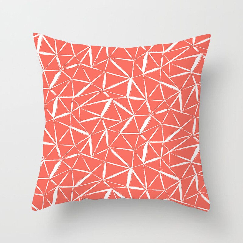 1pcs Coral Orange Cushion Cover Starfish Geometric Decorative Pillow Case Polyester Office Car Sofa Throw Pillowcases Home Decor - Provence Home Living Store