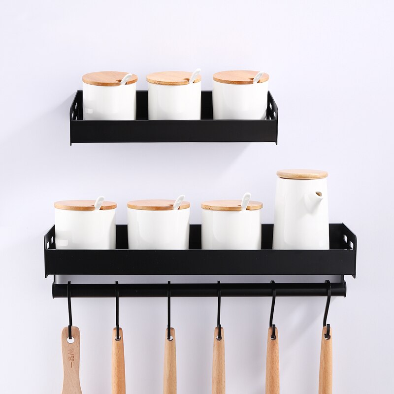 Wall-Mount Spice Racks Utensil Spoon Hanger Hook Kitchen Gadgets Accessories Supplies Kitchen Organizer Storage Shelves - Provence Home Living Store