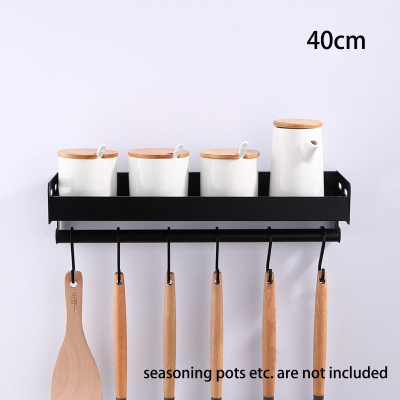 Wall-Mount Spice Racks Utensil Spoon Hanger Hook Kitchen Gadgets Accessories Supplies Kitchen Organizer Storage Shelves - Provence Home Living Store