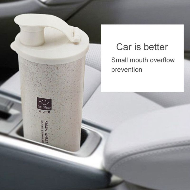 Wheat Straw Water Bottle Straight Mouth Sport Water Bottle Kitchen Single-layer Wheat Fragrance Carry-on Cup For Home Office Car - Provence Home Living Store