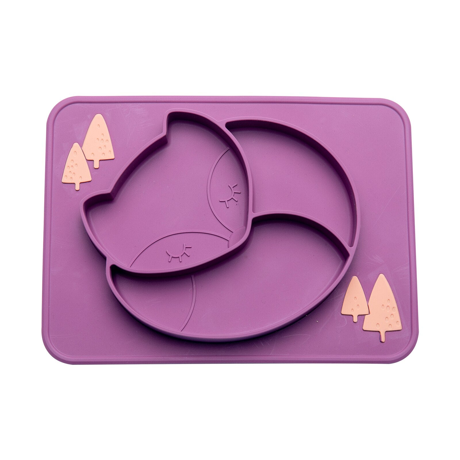 Baby Silicone Dinner Plate Children Bowl Cartoon Fox Silicone Children  Plate Food Grade Silicone Dinner Plate Baby Feeding - Provence Home Living Store