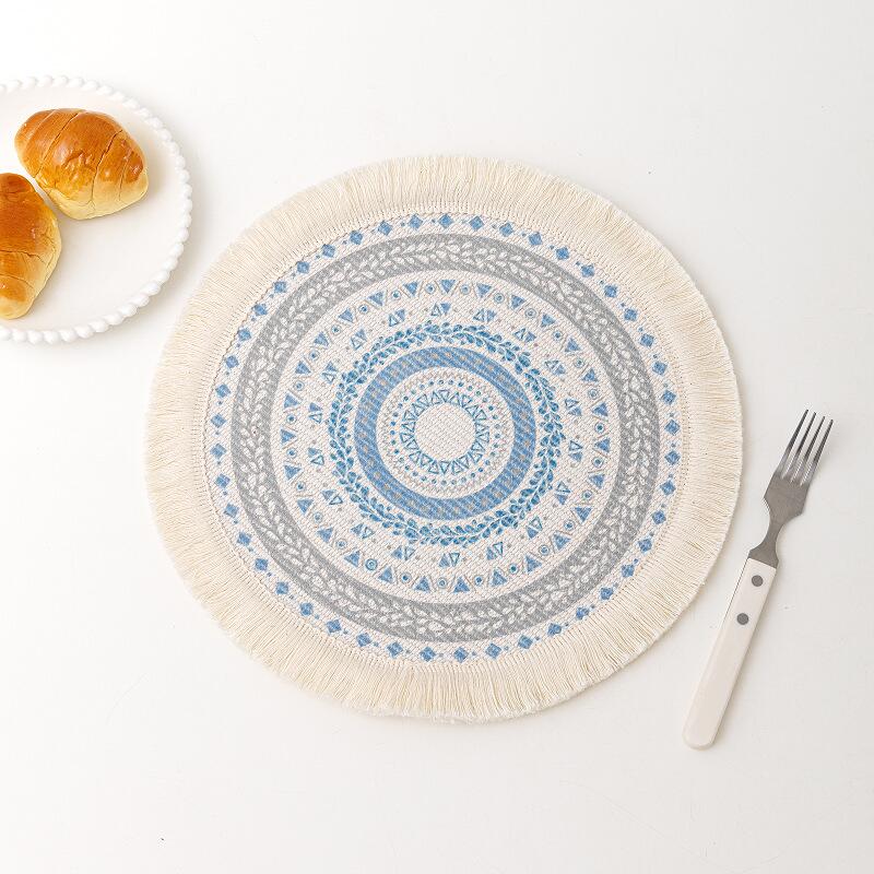 Bohemian Mandala Cotton Rope Woven Placemats Macrame Tassels Table Mats Insulation Pads Coffee Cup Coaster Farmhouse Decor Props - Provence Home Living Store