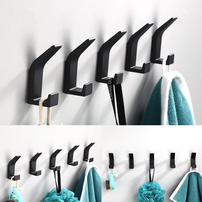 Self-adhesive clothes bag hanger hook kitchen storage towel hook for bathroom bath accessories modern wall hanger hook door hook - Provence Home Living Store