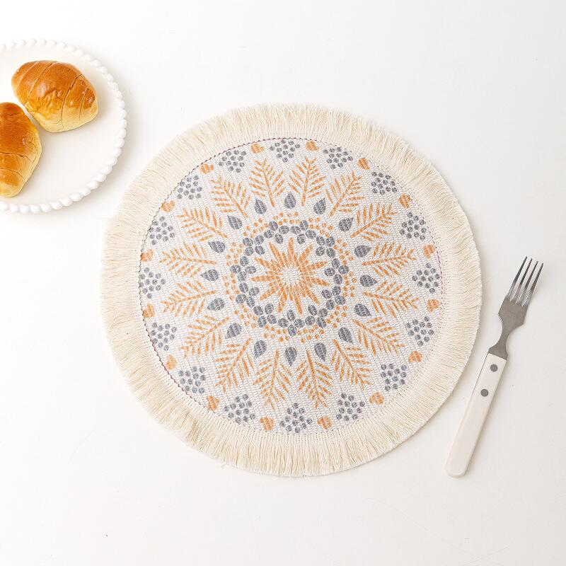 Bohemian Mandala Cotton Rope Woven Placemats Macrame Tassels Table Mats Insulation Pads Coffee Cup Coaster Farmhouse Decor Props - Provence Home Living Store