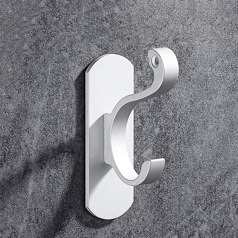 Punch Free Colorful Hooks Clothes Hanger Space Aluminum Rustproof Towel Hook Coat Hanger Key Rack Bathroom Accessories - Provence Home Living Store