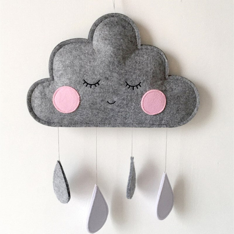 Ins Felt Cloud Raindrop Pendant Wall Hanging Ornaments Nordic Style  Kids Room Decorations Baby Tent Nursery Decor Photo Props - Provence Home Living Store