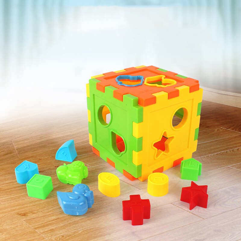 1PC Educational Cube Bricks Animal Geometric Shape Matching Blocks Sorting Box Plastic Baby Intelligence Assembling Toys Blocks - Provence Home Living Store