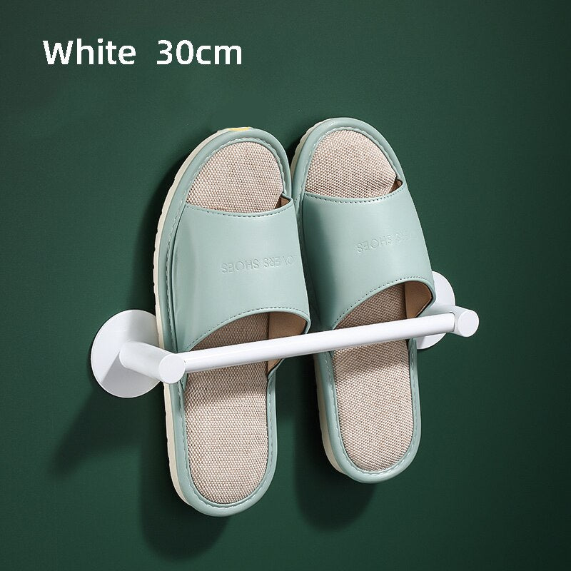 Slipper Rack Towel Hanger Wall-Mounted Shoes Storage Rack Punch Free Aluminium Alloy Slippers Holder - Provence Home Living Store