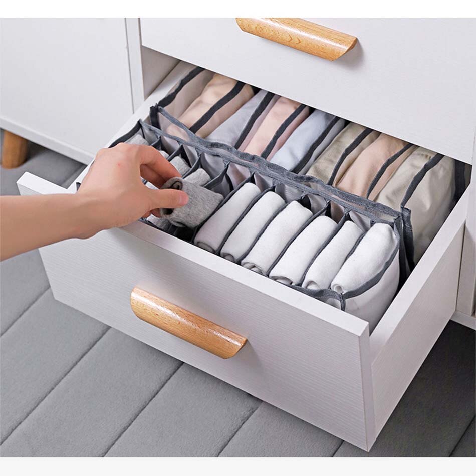 3PCS/Set Underwear Storage Mesh Bag Foldable Separated Box Closet Organizer Drawer Divider Bras Lingerie Panties Socks Home Use - Provence Home Living Store