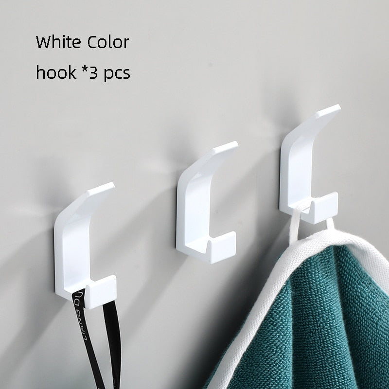 Self-adhesive clothes bag hanger hook kitchen storage towel hook for bathroom bath accessories modern wall hanger hook door hook - Provence Home Living Store