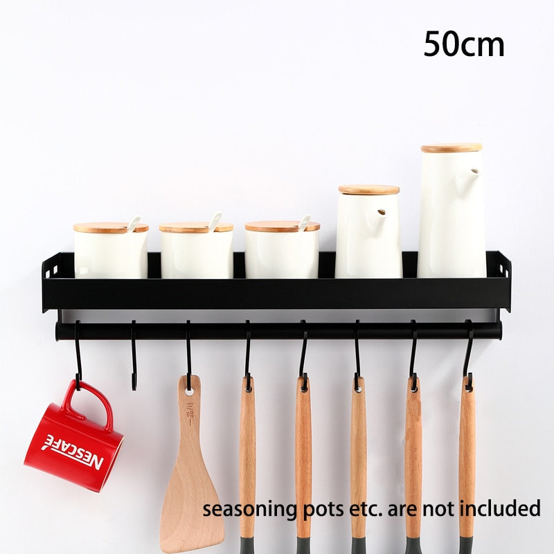 Wall-Mount Spice Racks Utensil Spoon Hanger Hook Kitchen Gadgets Accessories Supplies Kitchen Organizer Storage Shelves - Provence Home Living Store