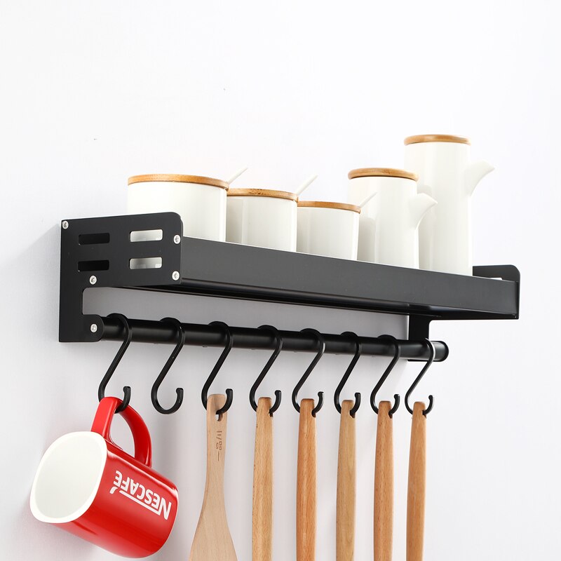 Wall-Mount Spice Racks Utensil Spoon Hanger Hook Kitchen Gadgets Accessories Supplies Kitchen Organizer Storage Shelves - Provence Home Living Store