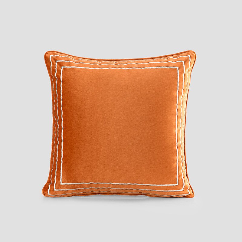 Living Room Luxurious Lint Throw Pillowcase, Cushion Cover Couch Accessories Fashion Home Decor Sofa All-match Pillow Euro Sham - Provence Home Living Store